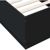 vidaXL Okvir za krevet crni 75 x 190 cm od konstruiranog drva | shoptok.hr