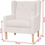  Naslanjač kremno belo blago, (20702432) | Shoptok.si