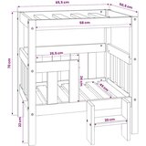  Krevet za pse sivi 65,5x50,5x70 cm od masivne borovine | shoptok.hr