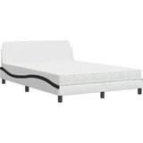  Krevet s madracem bijelo-crni 120 x 200 cm od umjetne kože | shoptok.hr
