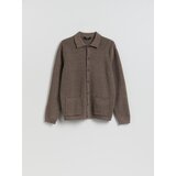 Reserved Pamučna vesta - tamnosmeđe | shoptok.hr