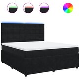Maison Chic Box spring postelja - Vzmetna postelja z vzmetnico črna 180x200 cm žamet SL23503, (21880109) | Shoptok.si