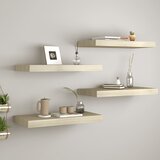 vidaXL Stenske police 4 kosi barva hrasta 60x23,5x3,8 cm MDF Cene