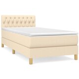 Maison Chic Box spring postelja - Vzmetna postelja z vzmetnico krem 100x200 cm blago SL12985, (21881828) Cene