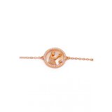 Fenzy zapestnica z obeskom, devica, rose gold Cene