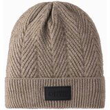Ombre Men's knitted sweater-weave cap with patch - ash | shoptok.hr
