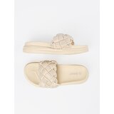 SEASTAR Light beige flip-flops with crystals | Shoptok.si