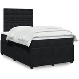 Maison Chic Box spring postelja - Vzmetna postelja z vzmetnico črna 120x200 cm žamet SL4509, (21887696) | Shoptok.si