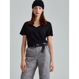 House - Majica kratkih rukava s V-izrezom - Crna | shoptok.hr