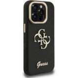 Guess Cam Stand GUHCP15LPCS4GSK ovitek za iPhone 15 Pro s stojalom - črn | Shoptok.si