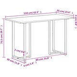  Blagovaonski stol 110 x 55 x 75,5 cm od masivnog drva manga | shoptok.hr
