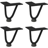  Ukosnice noge za stol 4 kom crne 10 cm čvrstog čelik | shoptok.hr