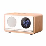 Manta budilica FM, BT, QI punj, veliki zaslon, microSD, baterija, bijeli RDI912W | shoptok.hr
