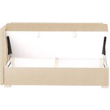 Ghado Bež kutni dječji krevet s prostorom za odlaganje s madracem 90x200 cm Snugi - | shoptok.hr