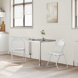  Sklopiva stolica 2 pcs Bijeli 48 x 43,5 x 81 cm Lažna koža | Eponuda.com