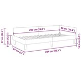 vidaXL Kutni okvir kreveta Ostalo s uzglavljem Krema 90 x 200 cm | shoptok.hr