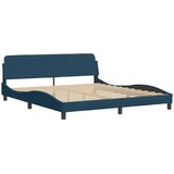  Okvir za krevet s uzglavljem Dover plavi 180x200 cm baršunasti | shoptok.hr