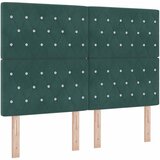 vidaXL LED vzglavje z LED lučmi Diamantni Temno zelena 144 cm Žamet, (5000044022) Cene