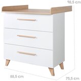 Roba Bela otroška komoda v hrastovem dekorju s previjalnim pultom 88,5x99x76 cm Léon – | Shoptok.si