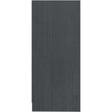 vidaXL Stranska omarica siva 35,5x33,5x76 cm trdna borovina | Shoptok.si