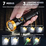 ASORT polnilna LED svetilka s 7 načini in zelenim snopom | Shoptok.si