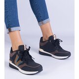 Gemre Black women's sneakers with hidden wedge Ninella | Shoptok.si