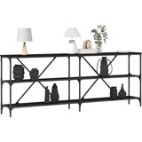  Kafić Crni Hrast 200x30x75 cm Proizvedeno drvo i čelik | shoptok.hr