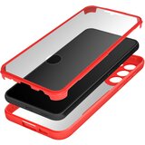 AVIZAR Ovitek Samsung S23, zadnji del iz pleksiglasa z Rdec obrobo, (20616250) | Shoptok.si