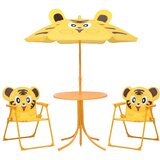 vidaXL 3-dijelni dječji vrtni bistro set sa suncobranom žuti Cijene