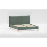 Ropez Zeleni tapecirani bračni krevet s podnicom 200x200 cm Tina – | shoptok.hr
