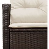  Dvosjed vrtna sofa s jastucima smeđa poli ratan | shoptok.hr
