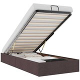 Maison Chic Otomanski Posteljni okvir - Enojna postelja - Postelja za odrasle brez vzmetnice rjav 90x200 cm blago-J1948, (21771448) | Shoptok.si