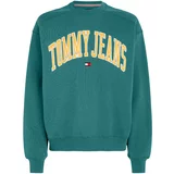 Tommy Jeans Sweater majica šafran / smaragdno zelena / crvena / bijela