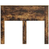  Uzglavlje s uzglavljem Dimljeni hrast 135 cm Konstruirano drvo | shoptok.hr