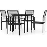  5-dijelni vrtni blagovaonski set crni | shoptok.hr