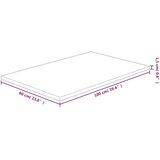 vidaXL Kopalniški pult temno rjav 100x60x1,5 cm trdna hrastovina | Shoptok.si