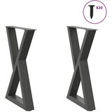 vidaXL noge jedilne mize 2 kosa antracit 50x(72-73,3) cm jeklo, (21828303) | Shoptok.si