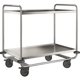 B.PRO Servirni voziček iz nerjavnega jekla BLANCO, 2 polici, DxŠxV 1100 x 700 x 1010 mm | Shoptok.si