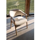 Unique Furniture Krem blagovaonske stolice u setu s naslonima za ruke 2 kom od punog hrasta Elk – | shoptok.hr