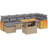 vidaXL 8-dijelni set vrtnih sofa od poliratana s jastucima bež | shoptok.hr