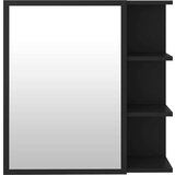 vidaXL Kupaonski ormarić s ogledalom crni 62,5x20,5x64 cm od iverice | shoptok.hr