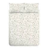 Bianca Zelena/krem pamučna posteljina za bračni krevet/za produženi krevet 230x220 cm Thea Floral – u