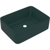  Luksuzni umivaonik mat tamnozeleni 41 x 30 x 12 cm keramički | shoptok.hr