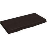 Stolna ploča tamnosiva 80x40x(2-6) cm obrađena masivna hrast | shoptok.hr