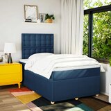  Krevet s oprugama i madracem plavi 120 x 200 cm od tkanine | shoptok.hr