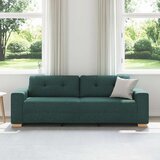  Temno zelena Obložena tkanina, leseni noge Velik Sedeži mnoge | Shoptok.si
