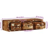  Zidni TV ormarić 100x32x25 cm Obrađeno puno drvo | shoptok.hr