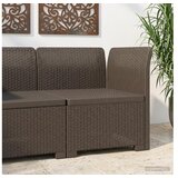 vidaXL Fotelja za jedan Vrtna Sofe Izgled Ratan PP Svjetlosiva - Svjetlosiva Kutna sofa bez jastuka | shoptok.hr