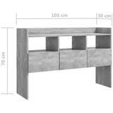 vidaXL Komoda siva boja betona 105 x 30 x 70 cm od iverice | shoptok.hr