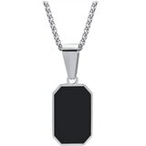 Ogrlica TI-34223 - Srebrna / Crna KP34223 | shoptok.hr